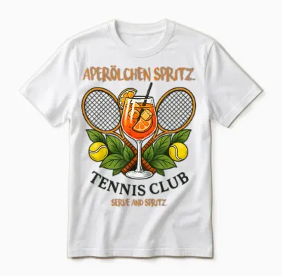 Aperölchen Spritz Tennis Club X on Vacation Sport & Holiday Unisex T-Shirt - White