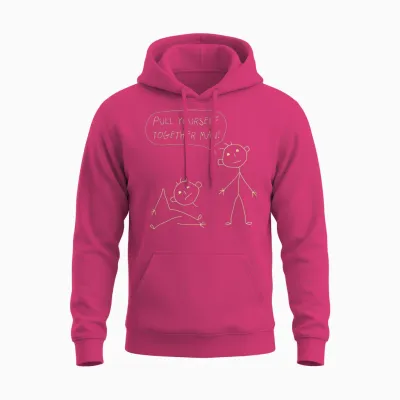 Pull Yourself Together Man Boys Sarcasm Sarcastic for Son Unisex Hoodie - Heliconia