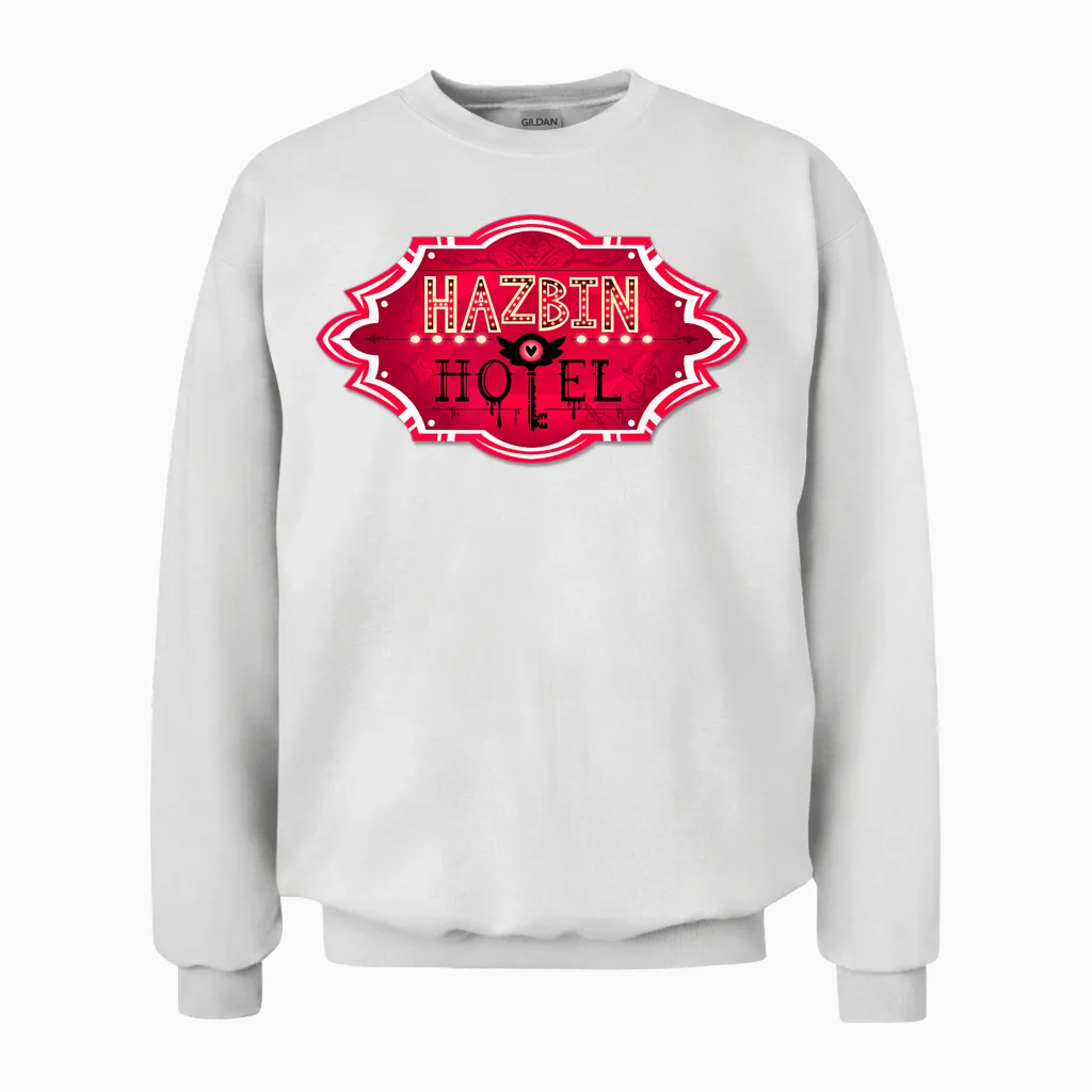 Hazbin Hotel - Title Unisex Sweatshirt in White