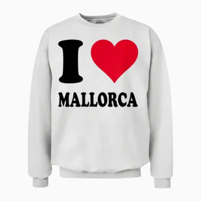 J'aime Mallorca T-Shirt, White, S Unisex Sweatshirt - White