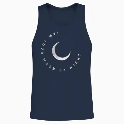 Moon | Couple Matching Unisex Tank Top - Navy