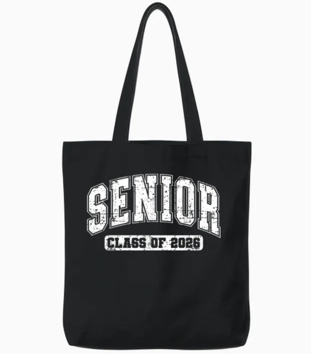 Senior 2026 Class of 2026 Seniors Graduation 2026 Senior 26 Tote Bags in Black
