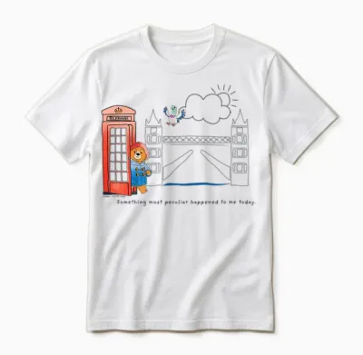 Paddington Young Bears Leitfaden Für Kinder Auf Der London Tower Bridge Unisex T-Shirt - White
