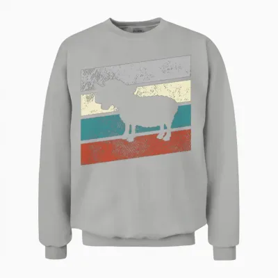 Sheep Retro Unisex Sweatshirt - Ash