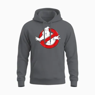 Ghostbusters Classic T-Shirt Movie Logo Unisex Hoodie - Charcoal