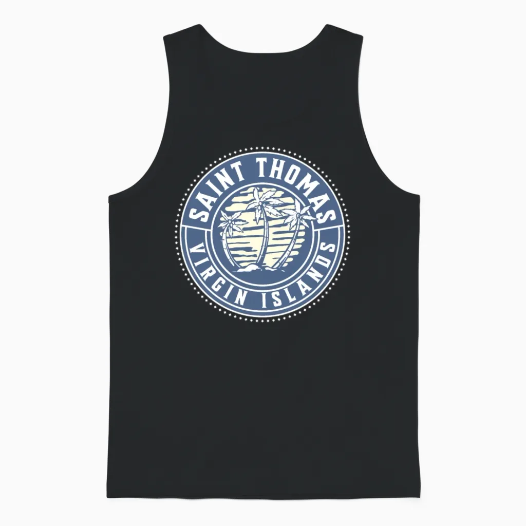 Saint Thomas U.s. Virgin Islands Unisex Tank Top in Black