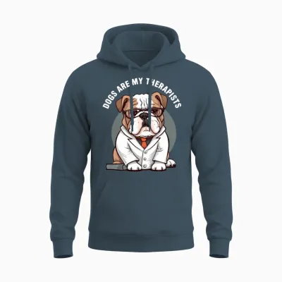 Dog Therapist Dogs Are My Therapists Unisex Hoodie - Dark Heather