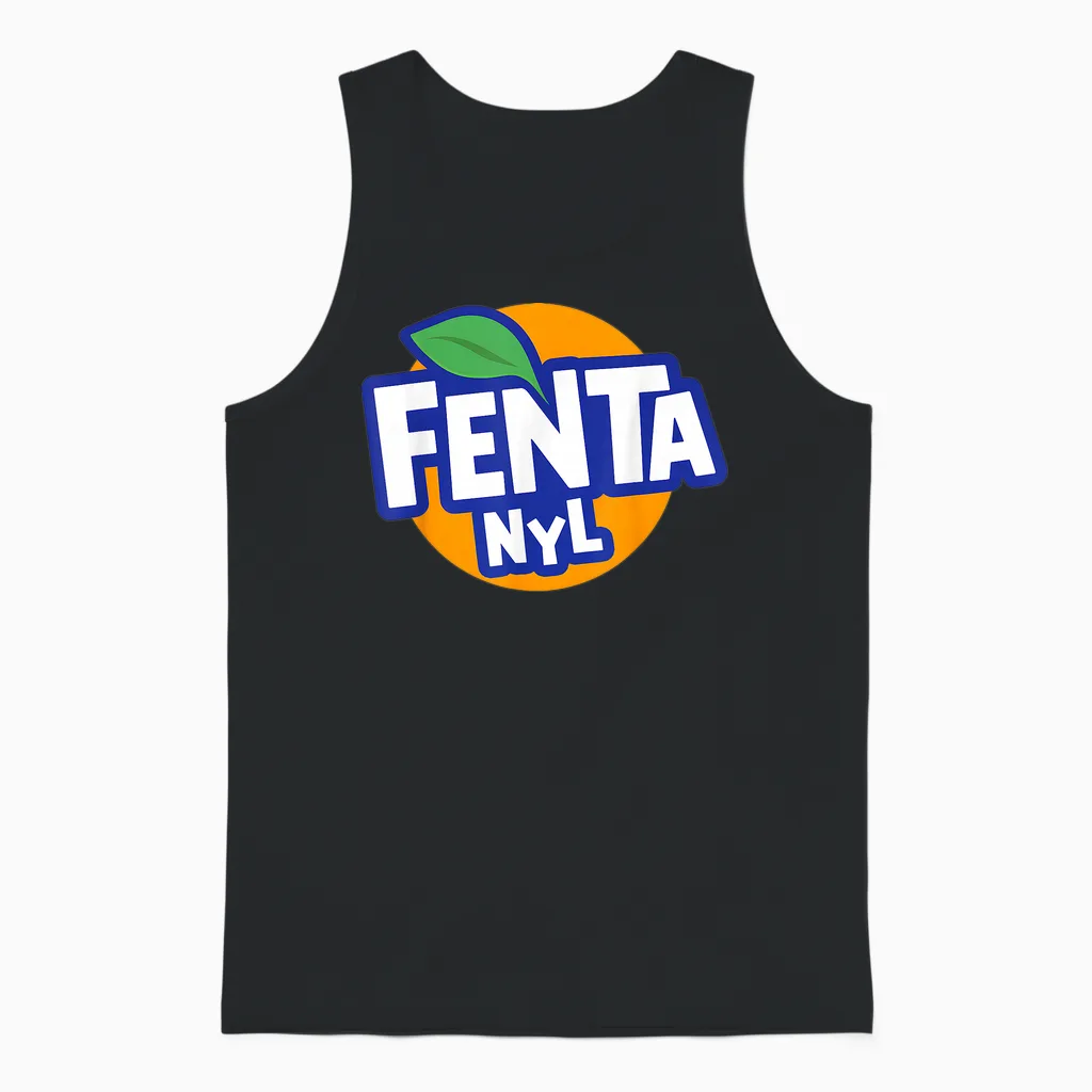 Fenta Excessive Fentanyl Consumption X Funny Logo Sarcasm Unisex Tank Top in Black
