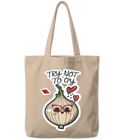 Funny Onion Tote Bags - Natural