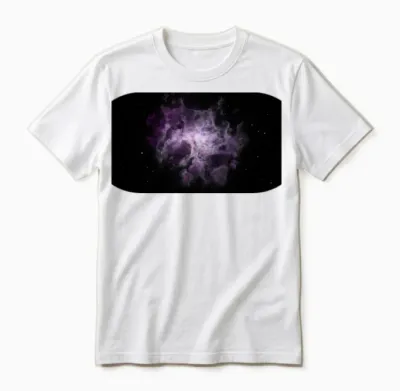 Unique Pink Nebula with Star Backround Unisex T-Shirt - White