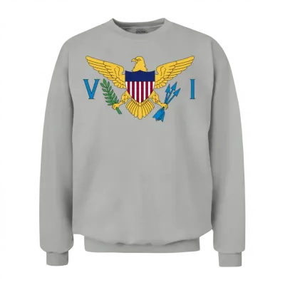 Flag of the United States Virgin Islands Unisex Sweatshirt - Ash