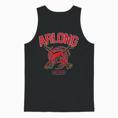 One Piece Arlong Pirates Crossbone Emblem Anime T-Shirt, Black, S Unisex Tank Top - Black