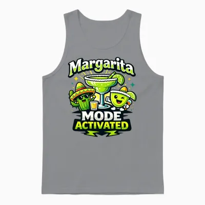 Margarita Mode Activated Cute Fiesta Party Tequila Dire T-Shirt Haut De Gamme Unisex Tank Top - Sport Grey