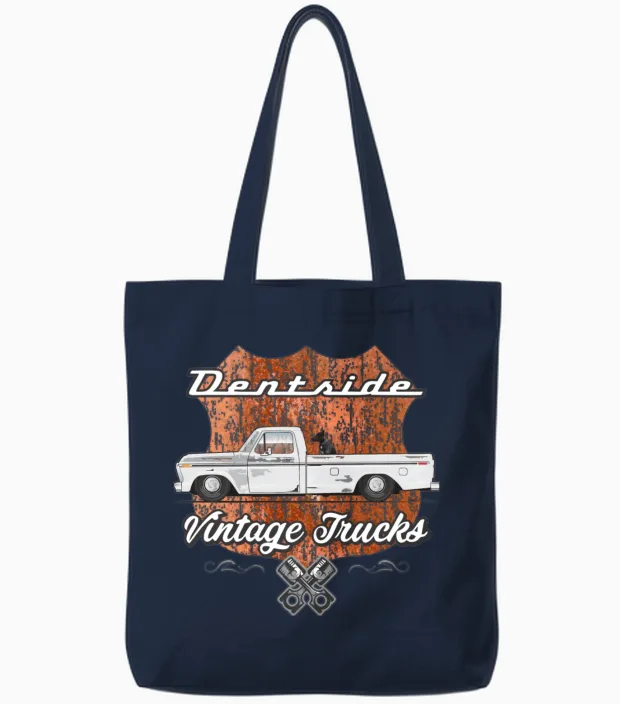 Dentside Pure White Tote Bags in Navy