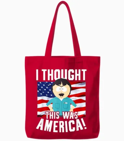 South Park Randy Thought This Was America Funny Cartoon Tote Bags - Red