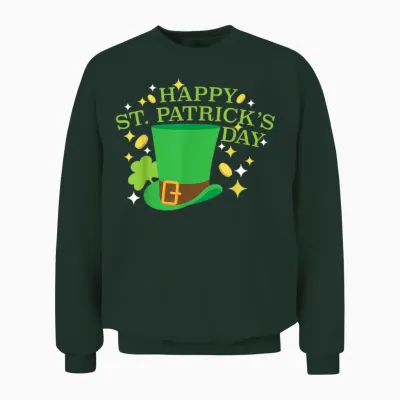 Leprechaun's Choice Happy St. Patrick's Day Paddy's Gear Fun T-Shirt, Black, S Unisex Sweatshirt - Forest