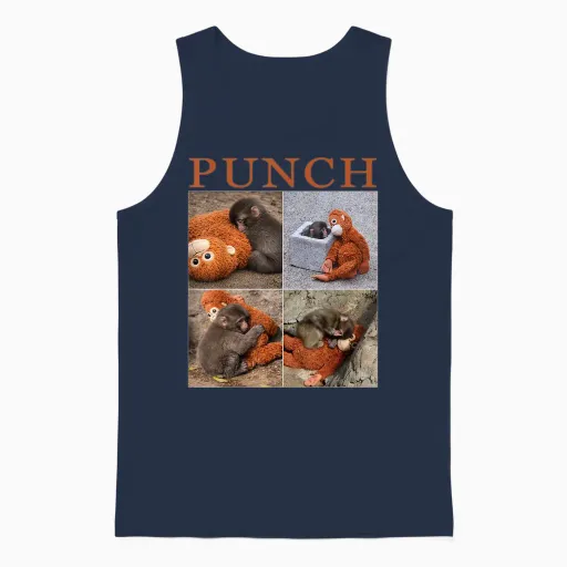 Team Monkey Punch Unisex Tank Top in Navy