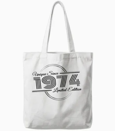 Uniquely Retro Since Vintage 1974 Tote Bags - White