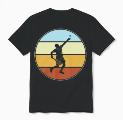 Tennis Retro Unisex T-Shirt - Black