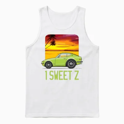 1 Sweet Lime Green Unisex Tank Top - White