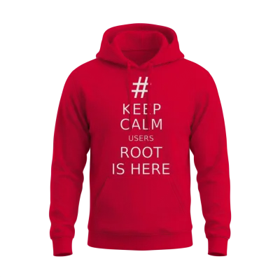Keep Calm Users Root Is Here Unisex Hoodie - Red