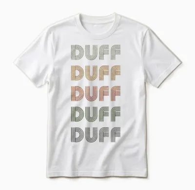 Love Heart Duff Vintage Grunge T-Shirt Black Unisex T-Shirt - White