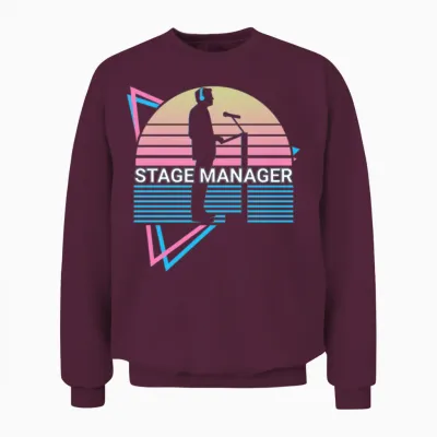 Stage Manager Retro Unisex Sweatshirt - Maroon
