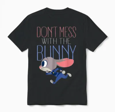 Disney Zootopia Judy Don't Mess with Her Graphic Unisex T-Shirt - Black