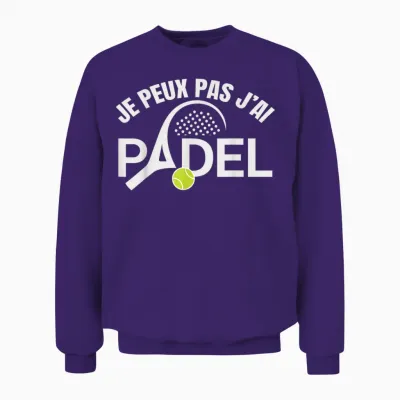 Padel Humor I Can Not I Padel Padelist Player Unisex Sweatshirt - Purple