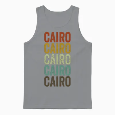 Cairo Egypt Retro Vintage Unisex Tank Top - Sport Grey