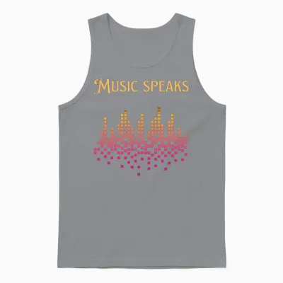 Music Speaks. Unisex Tank Top - Sport Grey