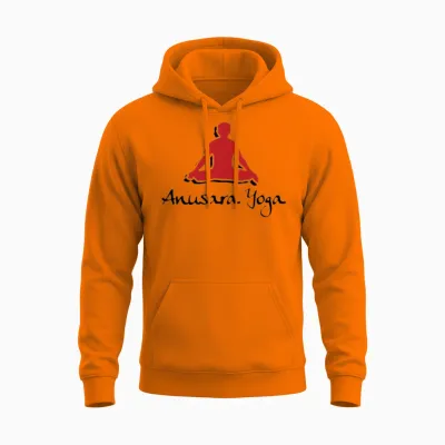 Yoga Anusara Unisex Hoodie - Safety Orange