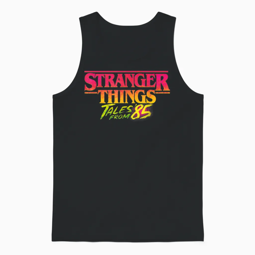 Stranger Things Tales from '85 Logo Unisex Tank Top in Black