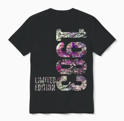 43. Geburtstag Mann Frau 43 Jahre 1983 Deko Geschenk Lustig Unisex T-Shirt - Black