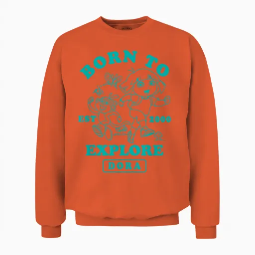 Dora the Explorer Born to Explore Since 2000 Unisex Sweatshirt - Orange