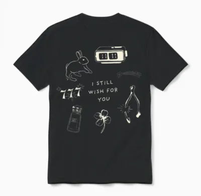 Wishbone - Eleven Eleven Graphic - Lucky Charm Collage Unisex T-Shirt - Black