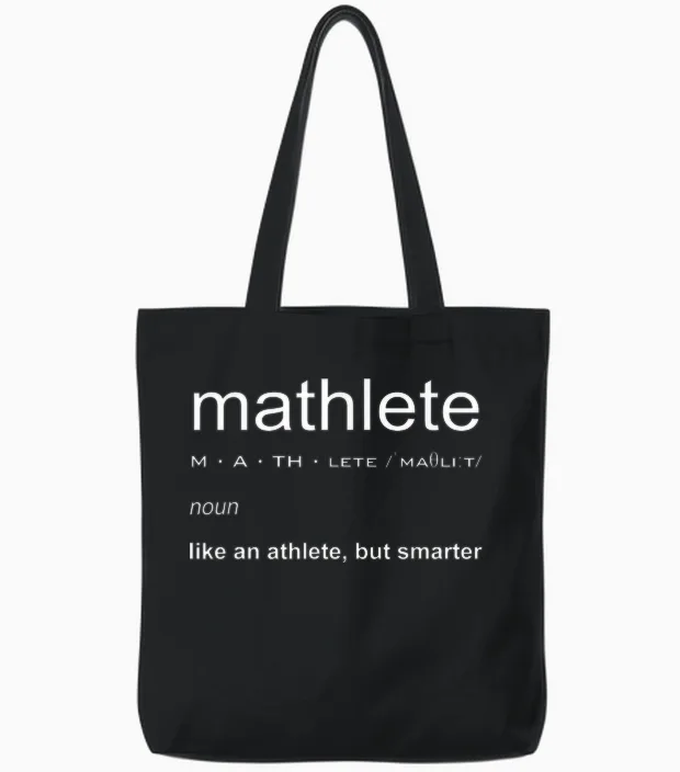 Mathlete Definition Nerd Geek Mathematik Geschenke Lustige Mathematik Tote Bags in Black