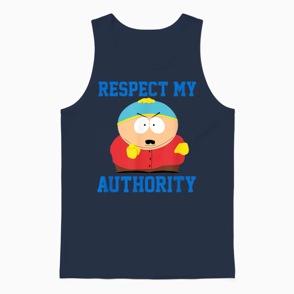 South Park Respect My Authority Eric Unisex Tank Top in Navy