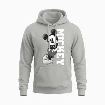 Disney Mickey and Friends Mickey Mouse Lean T-Shirt Small Unisex Hoodie - Ash