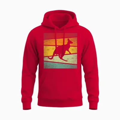 Kangaroo Retro Unisex Hoodie - Red