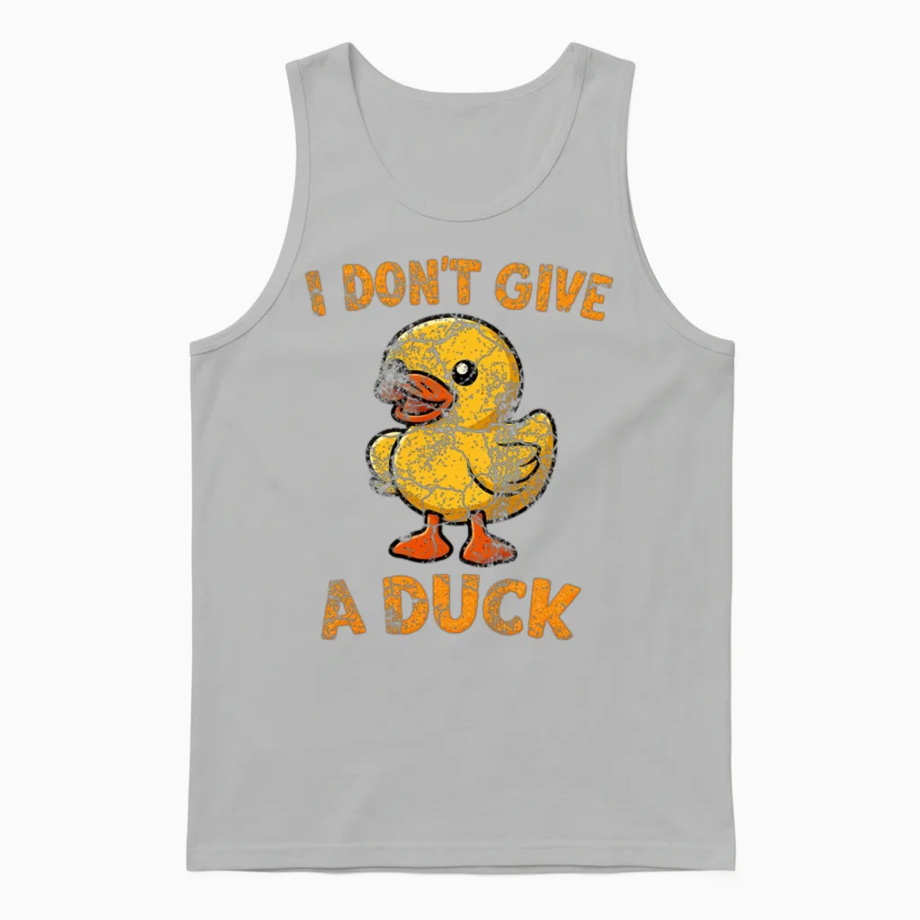 Bold Duck Attitude Unisex Tank Top in Ash