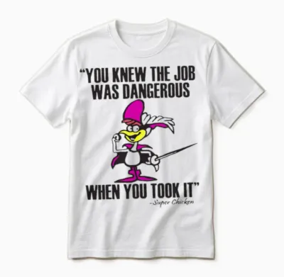 Super Chicken Solo Jay Ward Watch Art 60 Bbq T Shi Unisex T-Shirt - White
