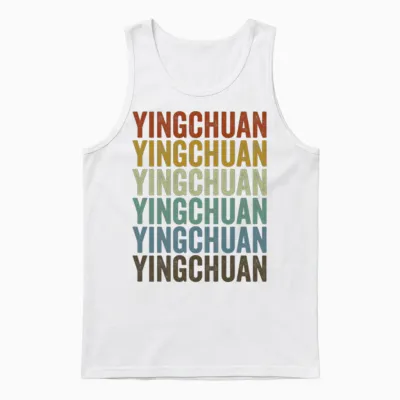 Yingchuan China Retro Vintage Unisex Tank Top - White