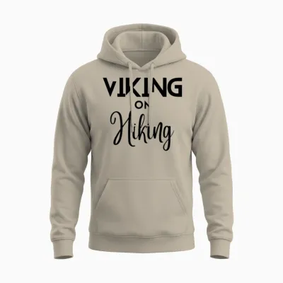 Viking on Hiking Unisex Hoodie - Sand
