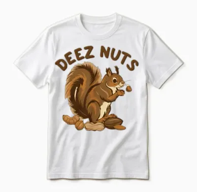 Deez Nuts Retro Unisex T-Shirt - White