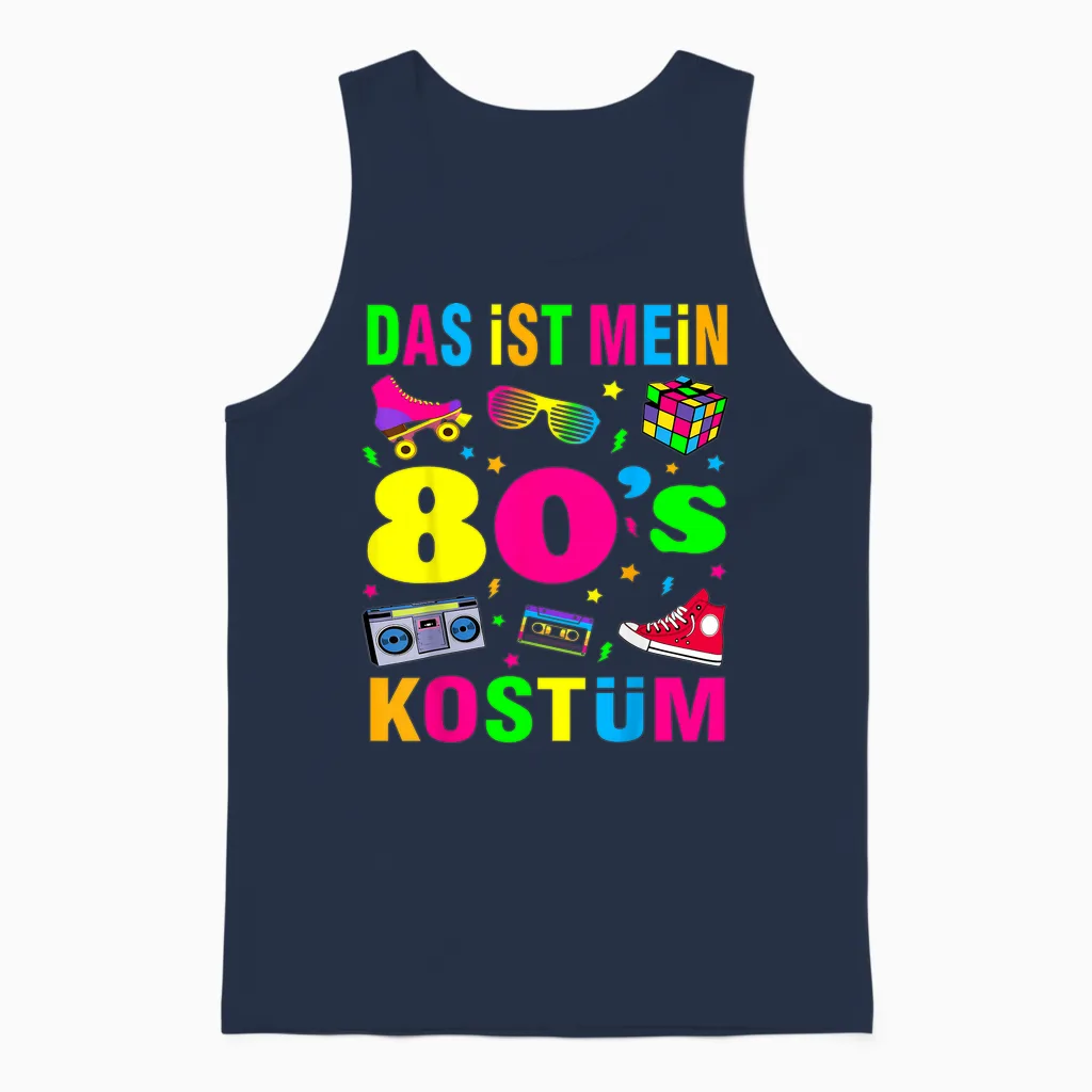 80s Theme Party 80s Costume - I Love the 80s Unisex Tank Top in Navy
