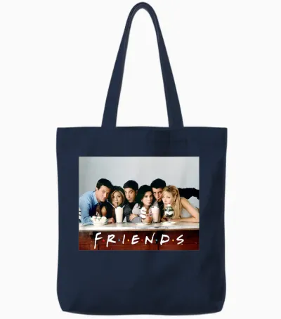 Friends Papl192 Photo De La Série Tv Avec Logo New York Tote Bags - Navy