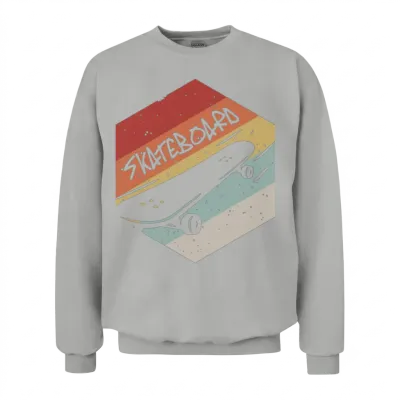 Retro Vintage Skateboard Unisex Sweatshirt - Ash