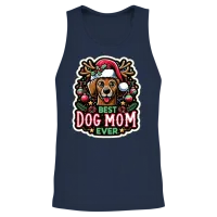 Best Dog Mom Ever Dog Dogs Best Dog Mama Unisex Tank Top - Navy – 2