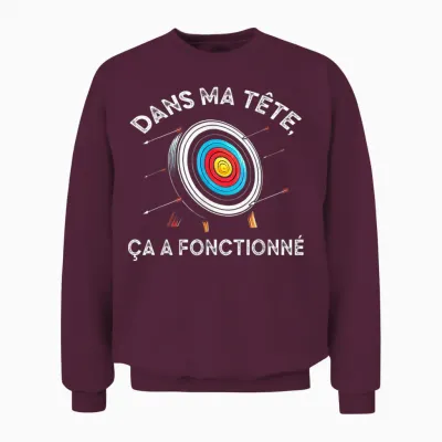 Amateur Archery Bow Hunter Archer Arrow Hunting T-Shirt, Black, S Unisex Sweatshirt - Maroon